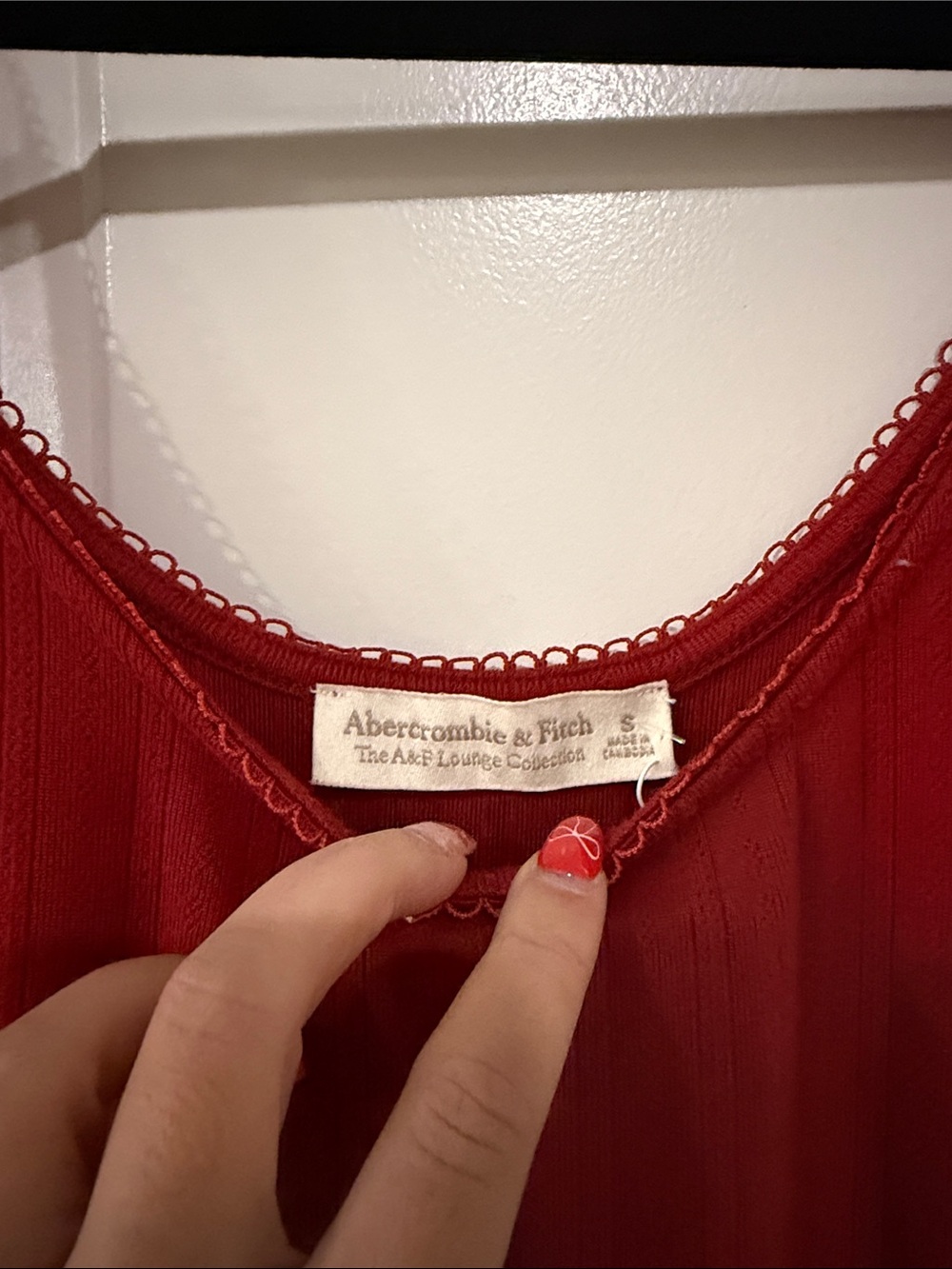 Abercrombie & Fitch Red Ribbed Tank Nightdress - Picture 5 of 13